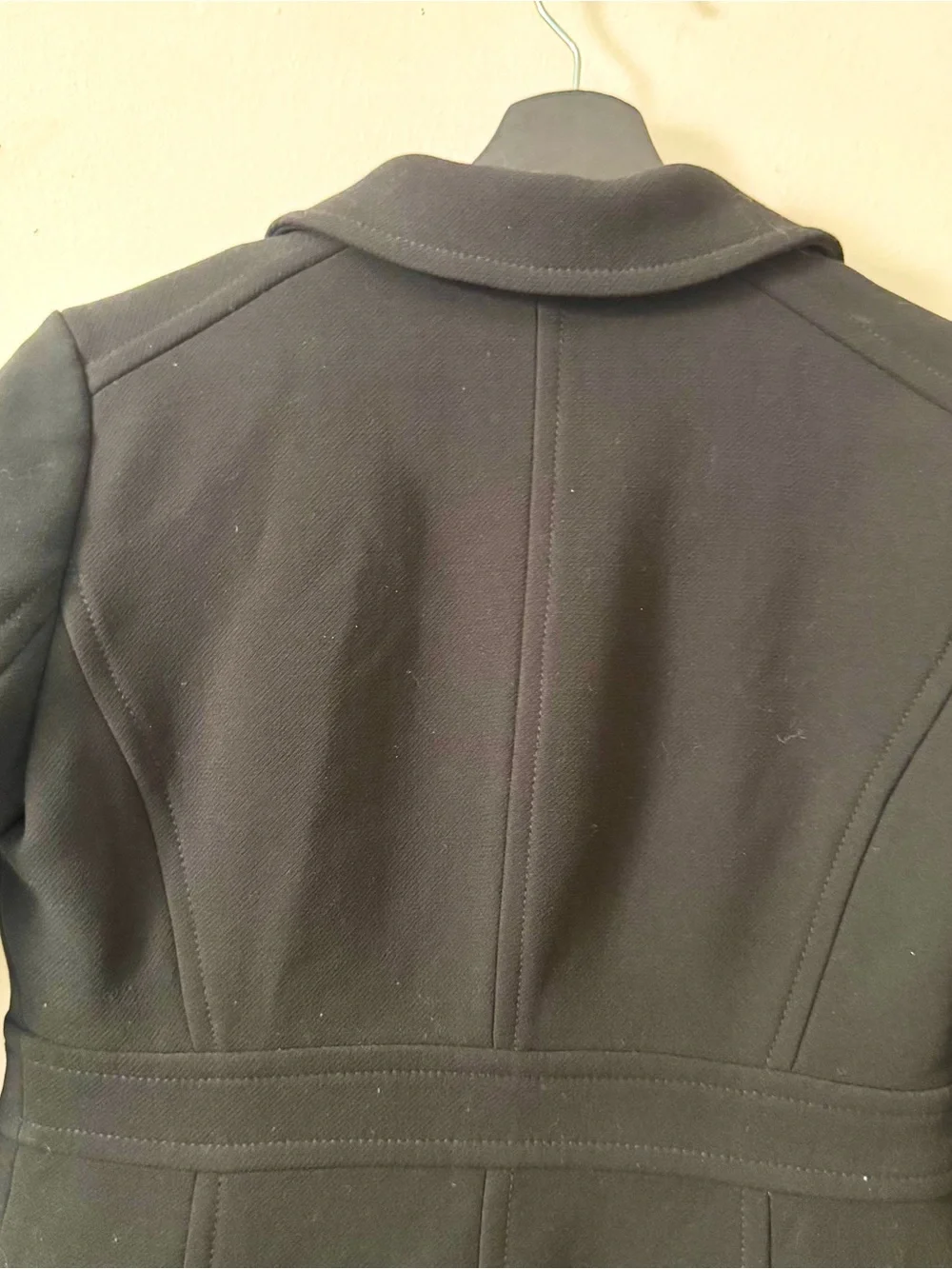 J CREW Black Wool Blend Single-Breasted Coat